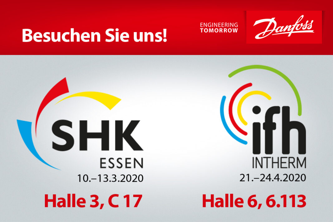 SHK und IFH/Intherm 2020: Danfoss präsentiert Heating-Lösungen für Wohnbau