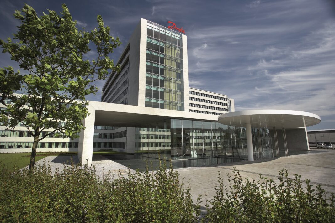 Danfoss A-building with logo manipulation