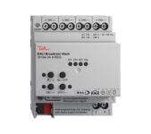 Actionneur Feller DALI Broadcast 4x commute et varie jusqu’à 128 lampes par quatre sorties séparées